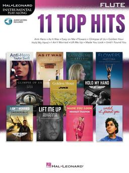 11 Top Hits for Flute, Instrumental Play-Along
