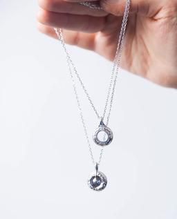 Silver Flute Key Necklace (Closed hole)