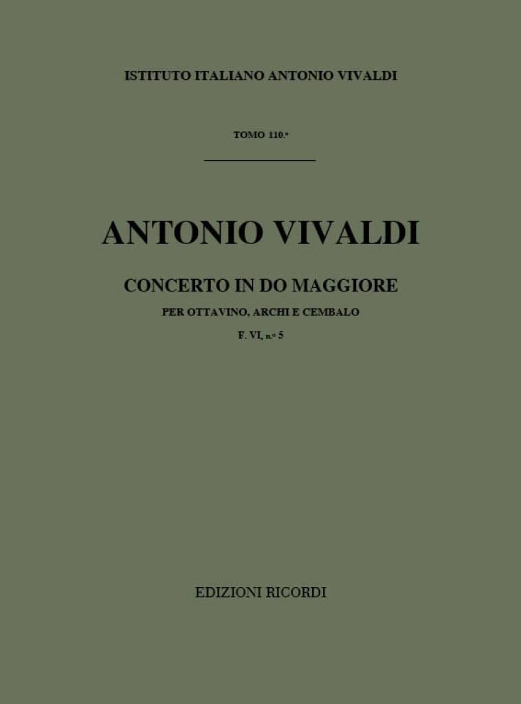 Concerto Per Ottavino ('Flautino'), Archi e BC: , In Do Rv 444 F.Vi-5 - Tomo 110 - Antonio Vivaldi | Suono Flauti