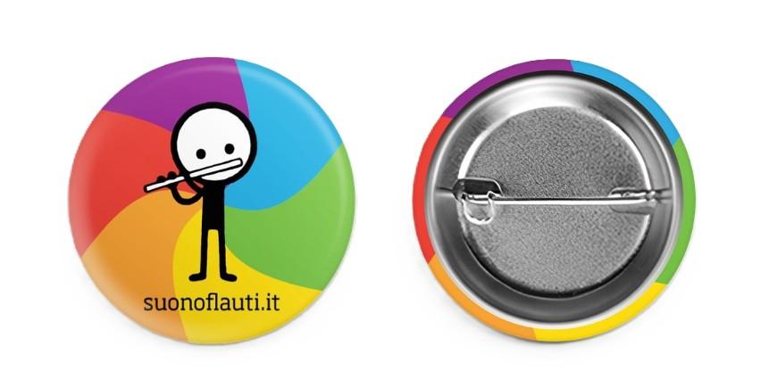 Spilla con Stickman flautista - Rainbow | Suono Flauti