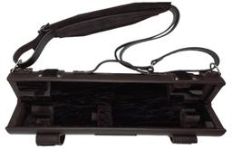 Flute and Piccolo/HJ case Dark Brown Leather