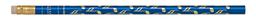 Matita blu con note dorate
