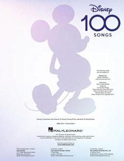 Disney 100 Songs, Celebrating the 100th Anniversary of Disney