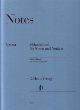 Notes - Skizzenbuch mit Notenlinien, Gross, Sketchbook for Music and Notes
