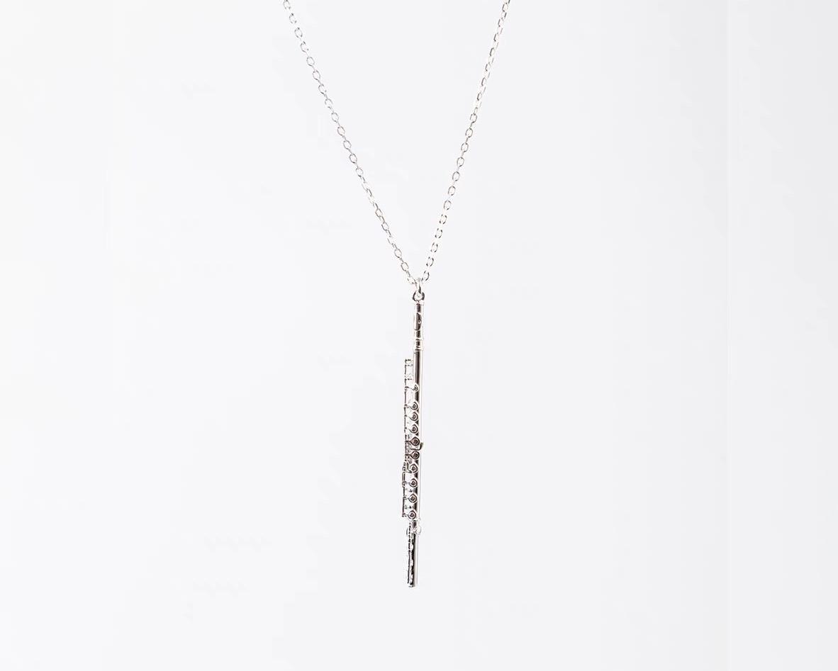 Silver Flute Necklace | Suono Flauti