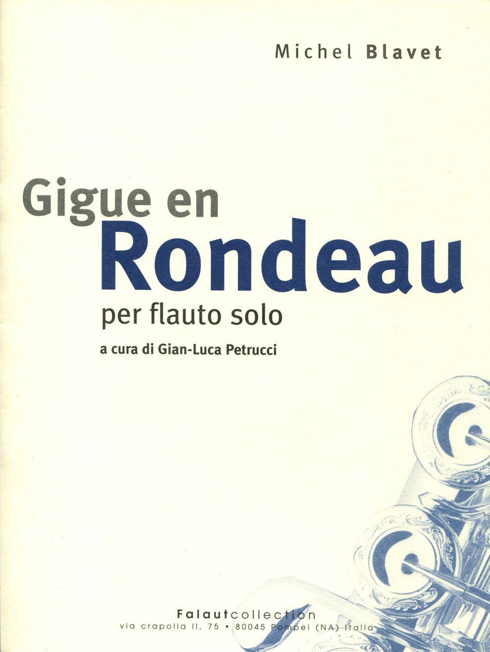 Gigue en Rondeau Per flauto solo di Michel Blavet | Suono Flauti