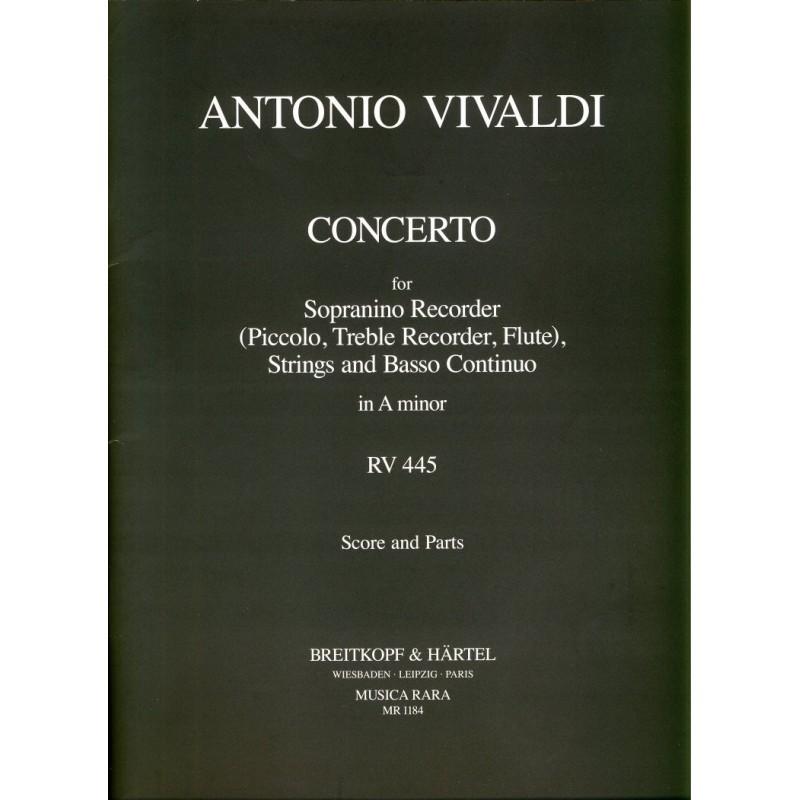 Concerto In A Minor RV 445, for Sopranino Recorder (Piccolo, Treble Recorder, Flute), Strings and Basso Continuo - Antonio Vivaldi | Suono Flauti