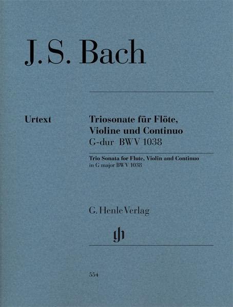 Trio Sonata In G BWV 1038, für Flöte, Violine und Continuo - Johann Sebastian Bach | Suono Flauti