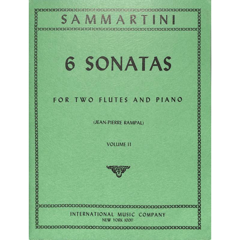 6 Sonate Vol. 2 (Rampal), For two flutes and piano - Giovanni Battista Sammartini | Suono Flauti