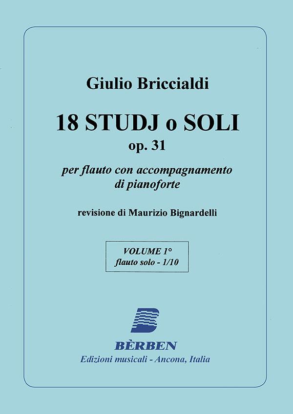 18 Studi O Soli Opus 31 Vol. 1 - Giulio Briccialdi | Suono Flauti