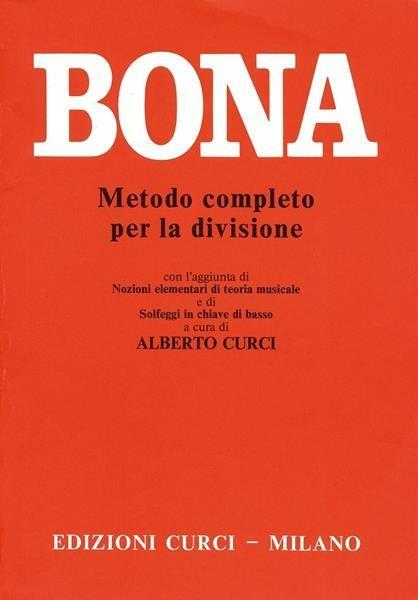 Metodo Per La Divisione - Pasquale Bona | Suono Flauti