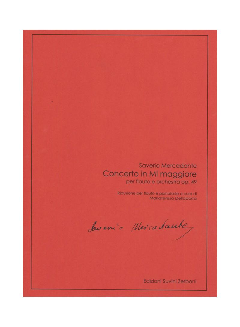 Concerto in Mi maggiore Op. 49, Riduzione per flauto e pianoforte a cura di Mariateresa Dellaborra - Saverio Mercadante | Suono Flauti