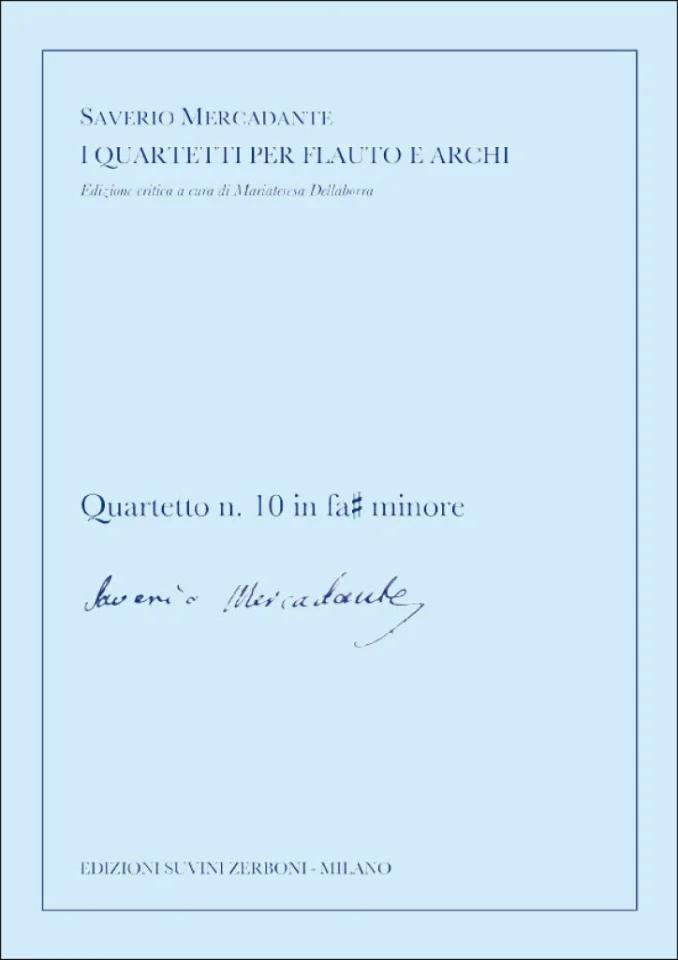 Quartetto n. 10 in fa# minore, in fa# minore per flauto e archi - Saverio Mercadante | Suono Flauti