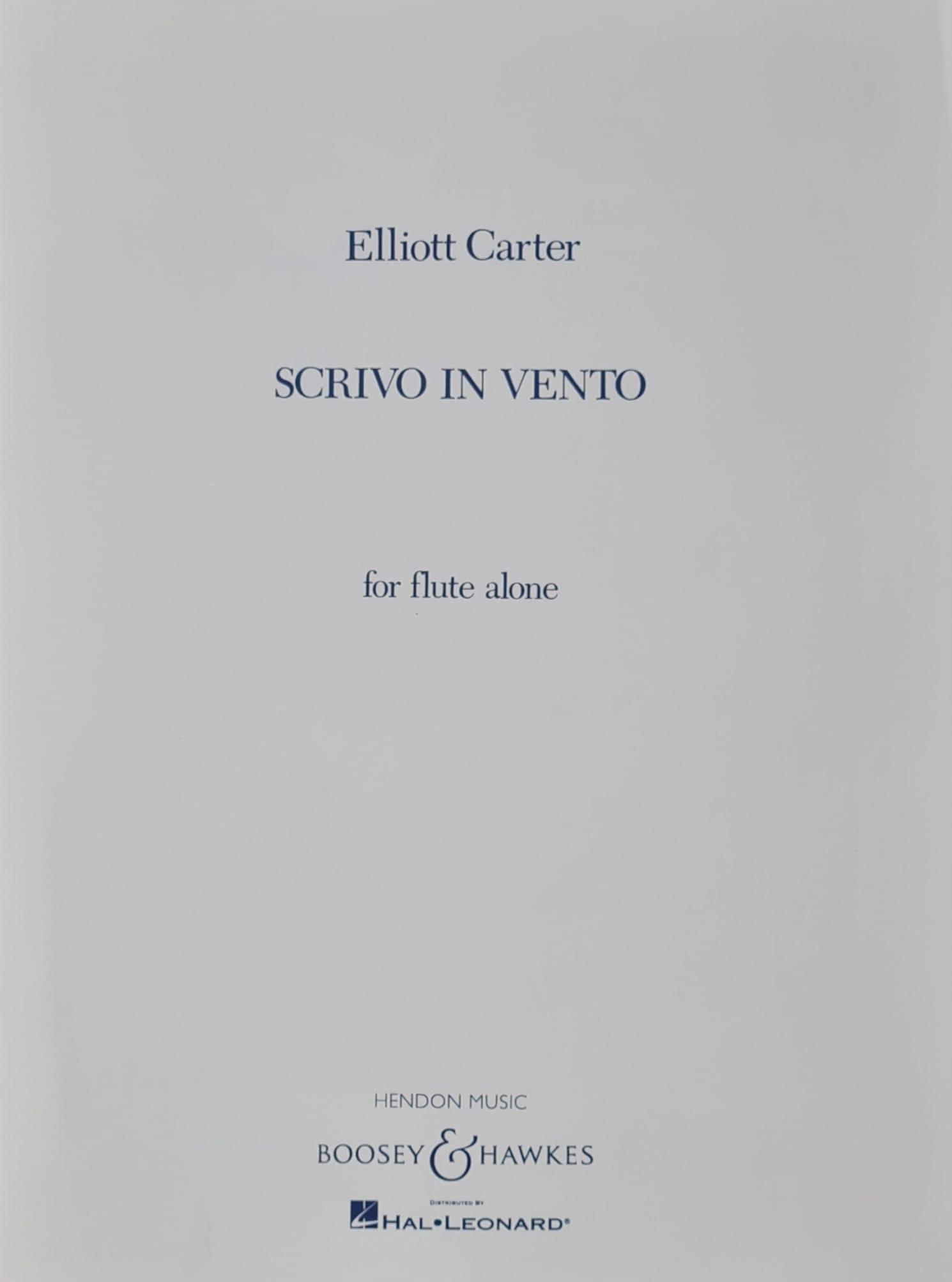 Scrivo In Vento - Elliott Carter | Suono Flauti