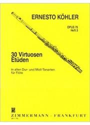 30 Virtuosen Etüden Op.75 Volume 3 - Ernesto Köhler | Suono Flauti