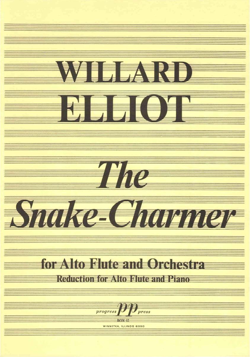 The Snake Charmer for Alto Flute and Piano - Willard Elliot | Suono Flauti