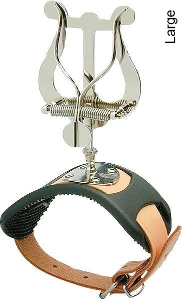 Letturino LARGE per flauto, bracciale in GOMMA e chiusura in cuoio | Suono Flauti