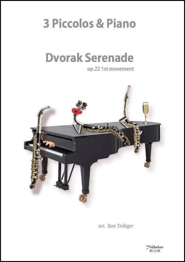 Dvorak Serenade arr. 3 piccolos & piano solo [1st movement] | Suono Flauti