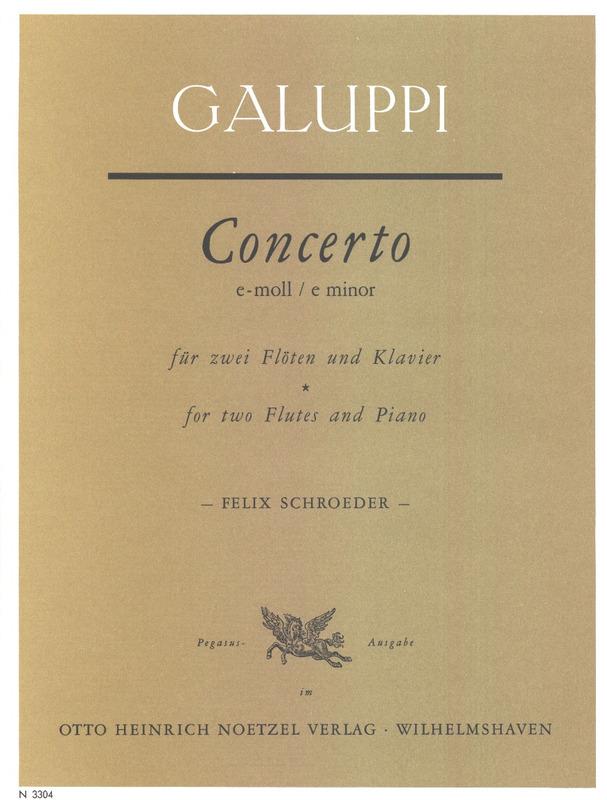 Concert  E moll - Baldassare Galuppi | Suono Flauti