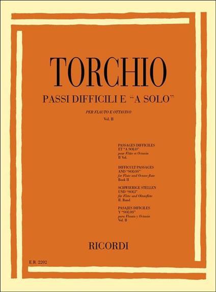 Passi Difficili E "A Solo" per Flauto e Ottavino Vol.II - B. Torchio | Suono Flauti