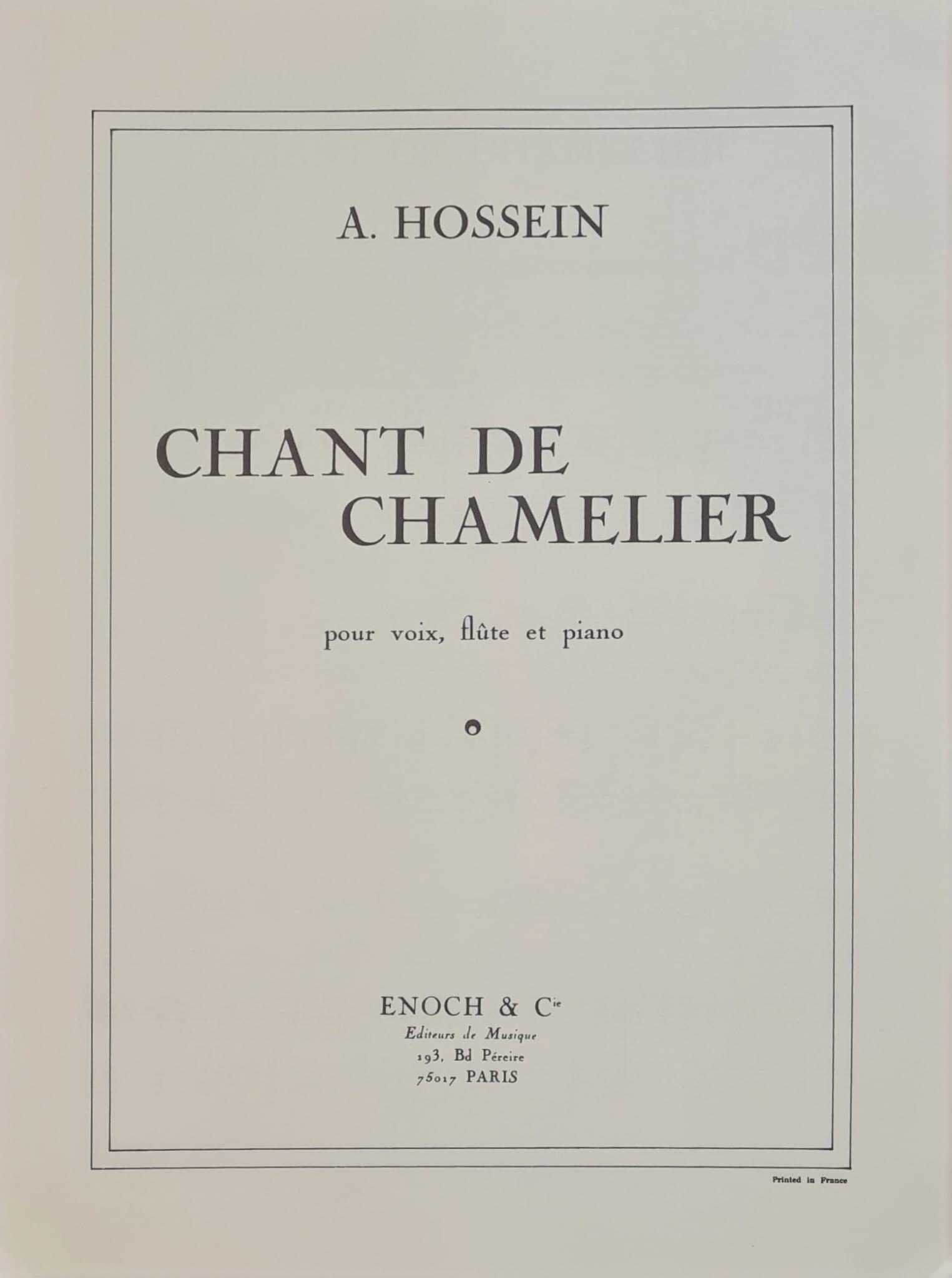 Chant de Chamelier, André HOSSEIN | Suono Flauti