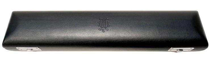 Astuccio in pelle nera per flauto traverso in Si | Suono Flauti