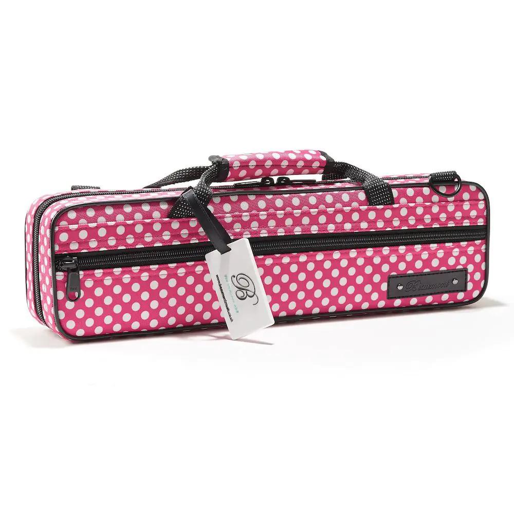 Pink Polka Dot - C Foot Flute Case | Suono Flauti