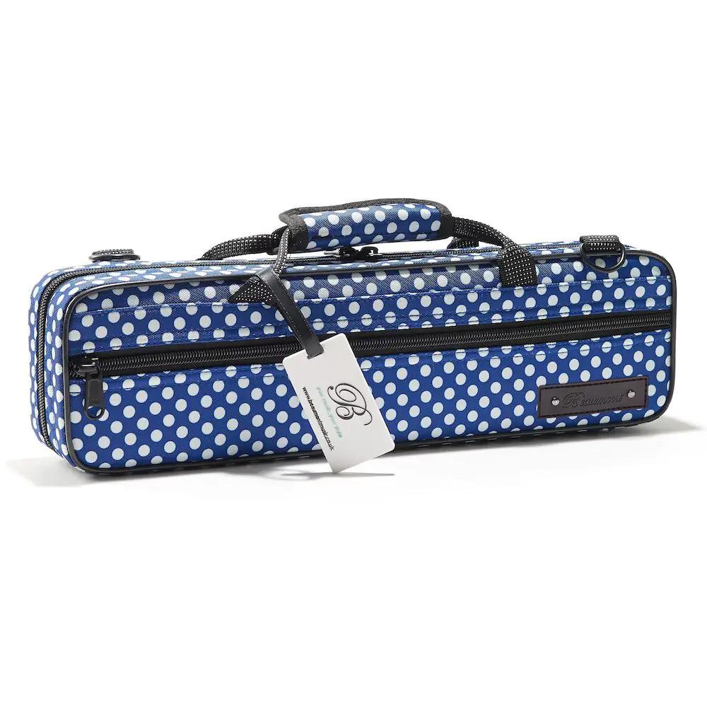 Blue Polka Dot - C Foot Flute Case | Suono Flauti