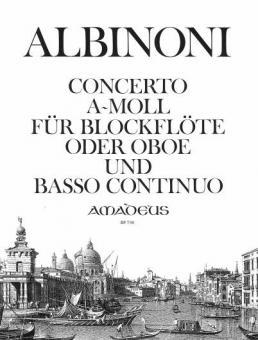 Concerto A-moll für Blockflöte oder oboe und basso continuo, Albinoni | Suono Flauti
