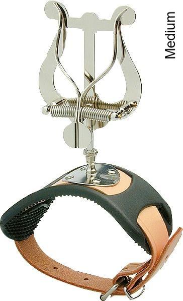 Letturino MEDIUM per flauto, bracciale in GOMMA e chiusura in cuoio | Suono Flauti