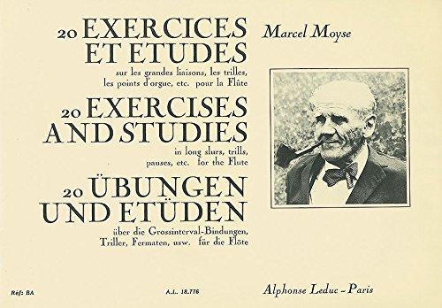 20 Exercises et Etudes sur les grandes liaisons, les trilles, les points d'orgue, etc. pour la Flûte - Marcel Moyse | Suono Flauti