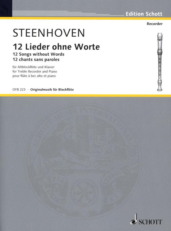12 Lieder ohne Worte - Steenhoven | Suono Flauti