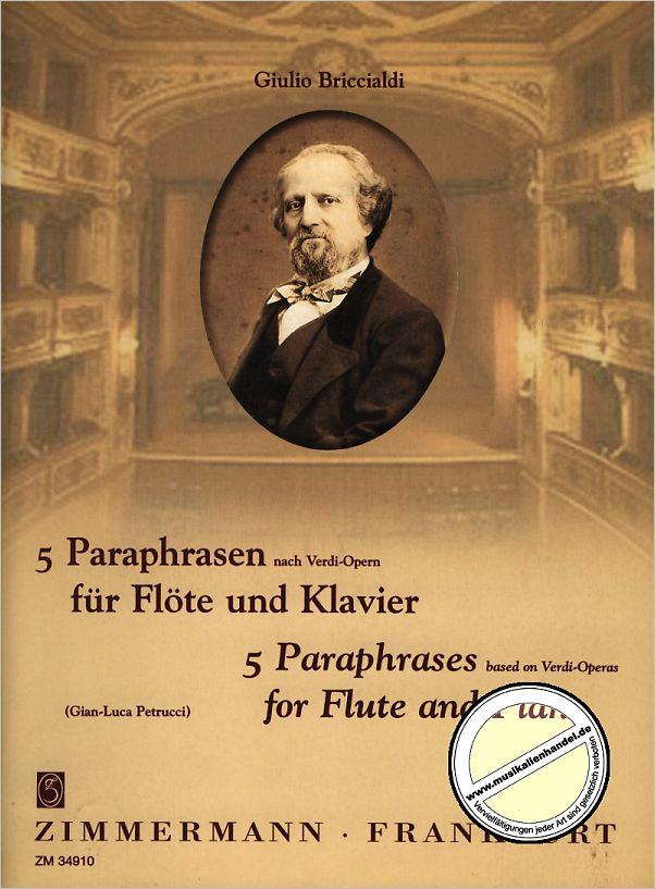 5 Paraphrasen nach Verdi-Opern - Giulio Briccialdi | Suono Flauti