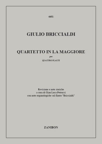 Quartetto in La Maggiore - Giulio Briccialdi | Suono Flauti