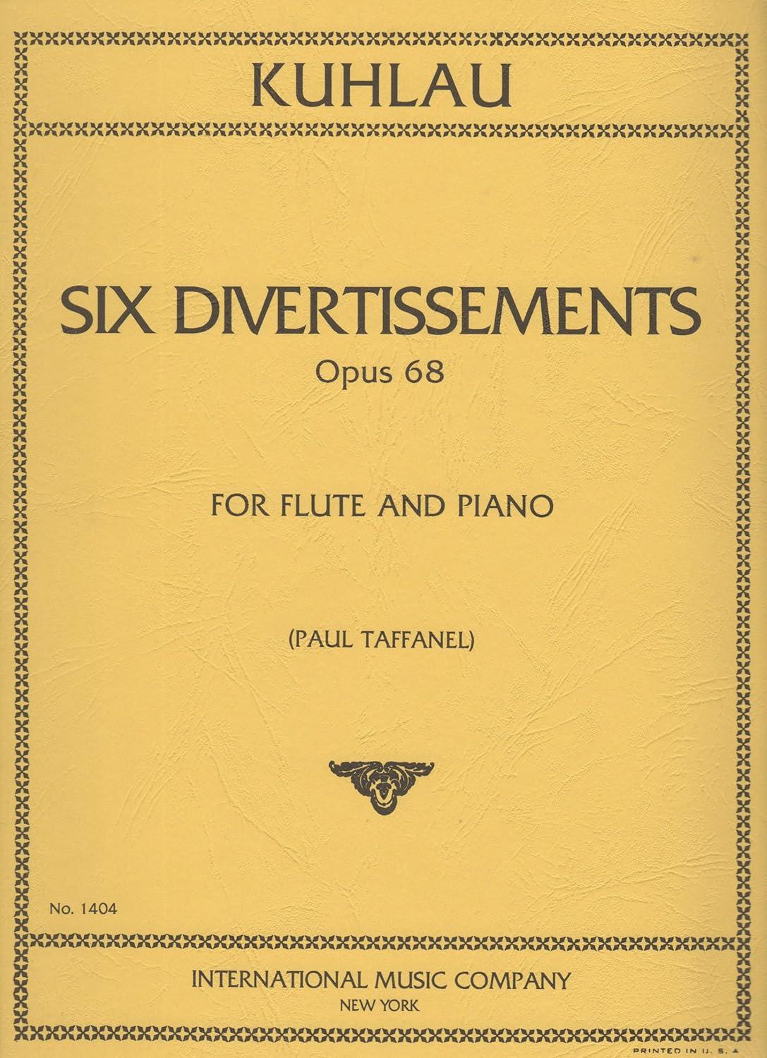 6 Divertimenti Op. 68 (Taffanel) - Friedrich Kuhlau | Suono Flauti
