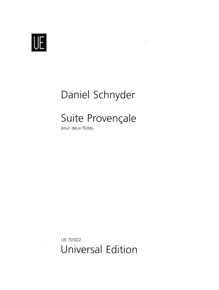 Suite Provencale - Daniel Schnyder | Suono Flauti