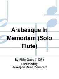 Arabesque In Memoriam (Solo Flute) - Philip Glass | Suono Flauti